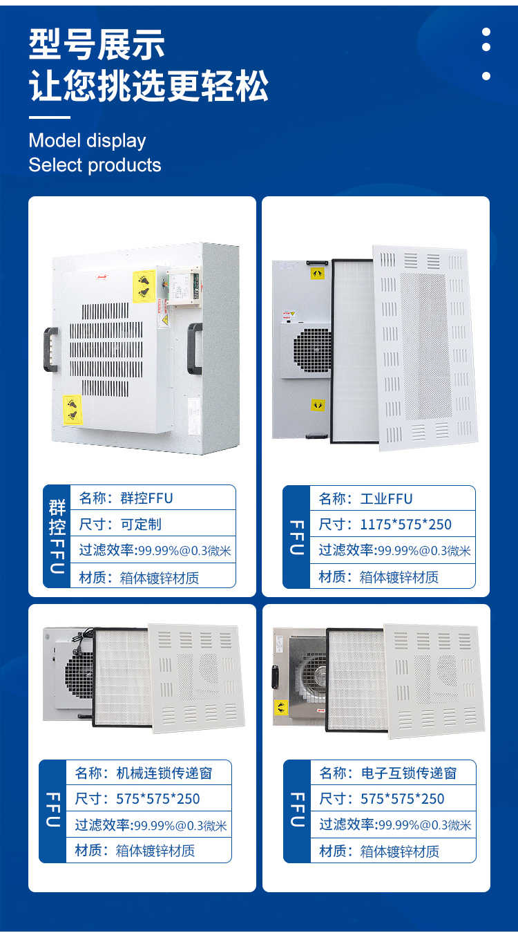 重庆万好工业FFU空气净化器-型号展示